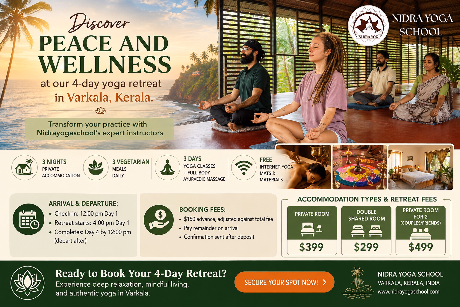 4-Day Yoga Retreat Varkala, Kerala